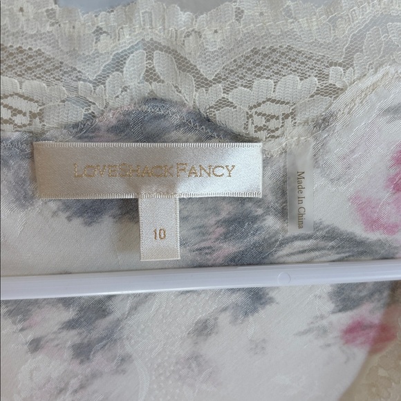 LoveShackFancy Theodore Printed Maxi Dress French Ivory Size 10 New Without Tags - Picture 7 of 7